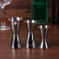 thumbnail image 1 of Juego de medidor Jigger de taza medidora mezcladora de bebidas de cóctel de acero inoxidable 3 uds, 1 of 9