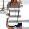 thumbnail image 2 of Button Up Shirt Women Printed 3/4 Sleeve Button Down Casual Fashion Shirt Tops Summer Tops, 2 of 6