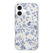 onn Blue Toile Phone Case for iPhone 16