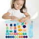 thumbnail image 5 of Xihbxyly Juego de Cuentas con Cuentas de Colores Brillantes y Cuerda para Atar, Rompecabezas para Educación Temprana, Divertido y Estimulante Aprendizaje, Portátil y Fácil de Jugar, Material de Mader, 5 of 5