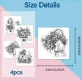 thumbnail image 6 of 4Pcs Mini Flower Lady Clear Stamps for DIY Scrapbooking Flower Bouquet Silicone Stamp Seals Transparent Stamps 2.2x2.2inch, 6 of 9