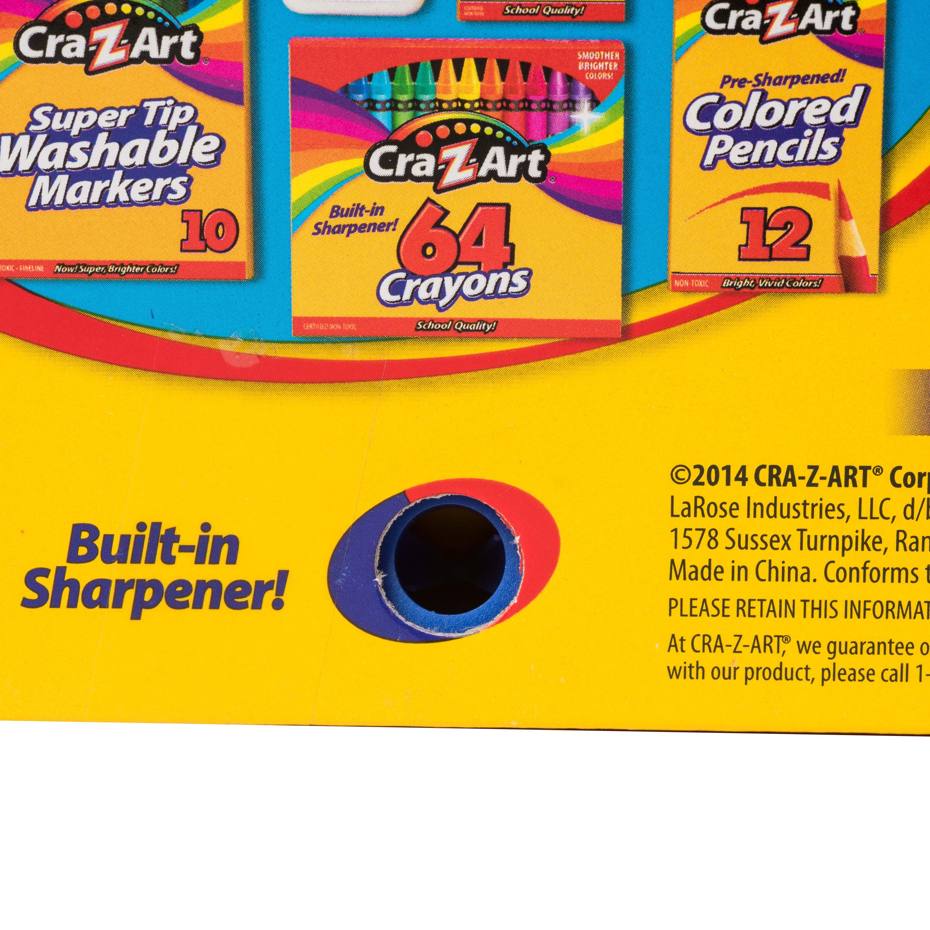 Cra-Z-Art Classic Crayons Multicolor Bulk Pack, 64 Count, Built-in Sharpener, Back to School - image 5 of 9