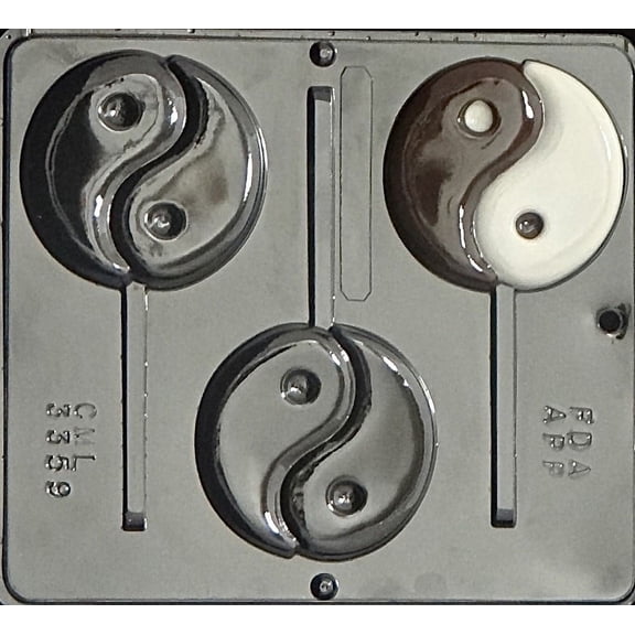 3359 Ying & Yang Lollipop Chocolate Candy Mold