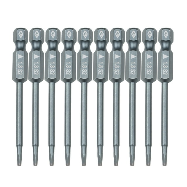 10pcs 1/4 Inch Hex Shank Magnetic Screwdriver Bits Set 65mm S2 Alloy Steel Hex Head Screwdriver Bits Professional Chamfered Ended Security Bit Tamper Proof Screw Tool Hand Tool H6.3x65mmxTRI1.8