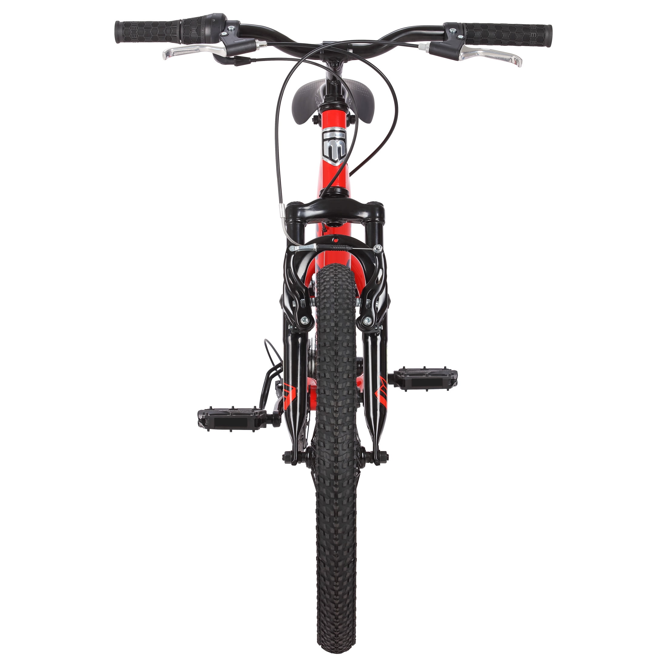 Mongoose Inertia Kids Mountain Bike, 20-Inch Wheels, 21 Speeds, Red