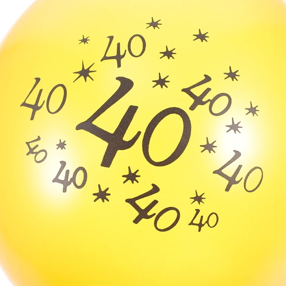 YSNOOWE 20Ud Globos De Fiesta En Negro Y Dorado Látex Para Decorar 40 Años