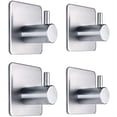 thumbnail image 1 of BAMAIA Hooks Heavy Duty Wall Hooks Waterproof Stainless Steel Hooks for Hanging Coat, Hat,Towel Robe Hook Rack Wall Mount- Bathroom and Bedroom 4-Packs, 1 of 8