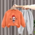 thumbnail image 2 of Hessimy Toddler Boys Girls Spring Summer Soft Fabric Thermal Underwear Soft Warm Long Sleepwear Pjs Set, Soft Fabric Thermal Pjs(Orange,150), 2 of 7