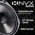 thumbnail image 3 of NVX NSP69 6" x 9" Coaxial Car Speakers 2-Way 900W Peak N-Series with 20mm Silk Dome Tweeters, 3 of 15