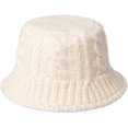 thumbnail image 6 of CoCopeaunts Womens Bucket Hat Autumn Woolen Classic Solid Color Knitted Warm and Cold Proof Reversible Thick Fisherman Hat, 6 of 8