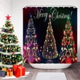 thumbnail image 5 of ITFABS Christmas Print Shower Curtain, Waterproof Anti-mildew Hanging Curtain, 5 of 5
