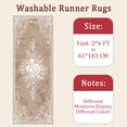 thumbnail image 6 of 2x6 FT Kitchen Runner Rugs Non Skid Washable, Faux Wool Rug Runners for Hallways Bathroom Carpet Runner, Soft Indoor Modern Floor Rug for Entryway Laundry Room, 6 of 11