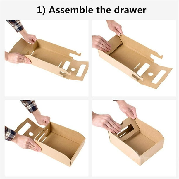 Shozafia Cardboard Shoe Boxes Stackable Clear Shoe Box for