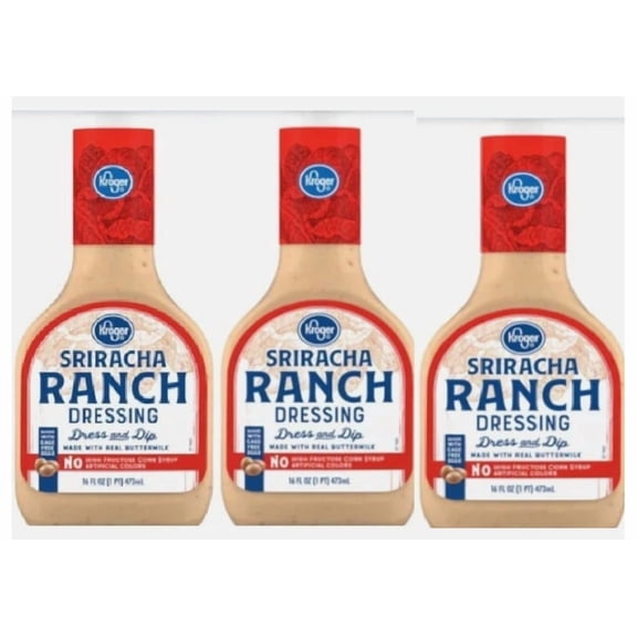 Sriracha Ranch Dressing, 3 Bottles, 16 oz