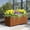 White, variant on Metal Planter Box, Large Outdoor Rectangle Planters with 6 Drainage Holes & Raised Bottom, Co rten Steel Planter for Patio, Garden, Porch, 36" L x 15" W x 15" H