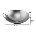 thumbnail image 7 of Frying Pan Double Ear Wok Pot Cookware Stir Fry Pan Chinese Wok Stainless Steel Wok for Kitchen Home Cooktops Seasoning 9inch, 7 of 7