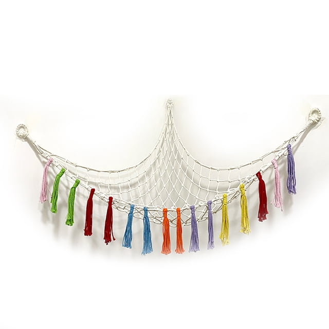 Toystoory Hamaca Organizador de juguetes Accesorio Estilo simple Redes colgantes Niños Juguete de peluche Montaje en pared Red de almacenamiento Adorno Decoración Toystoory HA065991-00