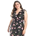 thumbnail image 3 of Vestido Largo Roman Fashion 8802X-10 Talla Extra Negro, 3 of 7