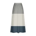 thumbnail image 5 of Maoxin Women's Skirts Women's Printed Elastic Waistband Pleated Pocket Skirt With Mid Calf Skirt ,Navy,XL, 5 of 5