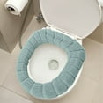 thumbnail image 4 of Leodye 1PCS Toilet Seat Cushion Winter Thickened Toilet Seat Knitted Toilet Seat Cushion Washable Household Toilet Seat-17.32 × 14.17in, 4 of 5