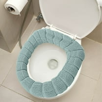 Eolstice Toilet Seat Cushion for Winter, Thickened Knitted Seat Cover, Washable Household Toilet Pad, Comfort and Warmth for Cold Bathrooms