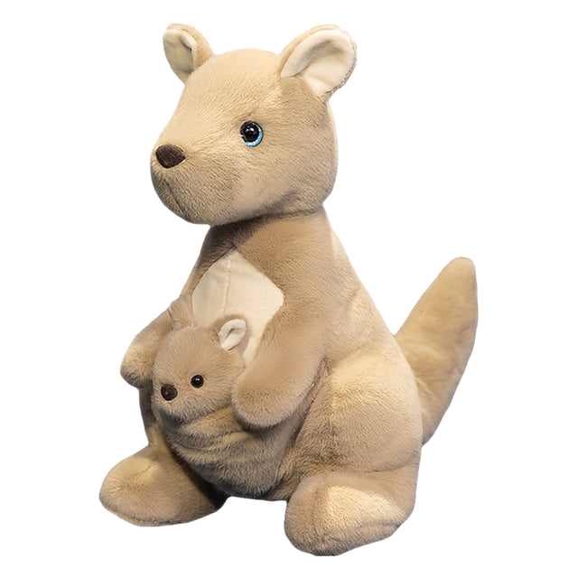 Canguro de peluche realista, suave y adorable (S)