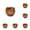 As shown 6PCS, variant on Wooden Cup Wood Coffee Tea Juice Milk Water Mug Primitive Handmade Natural
