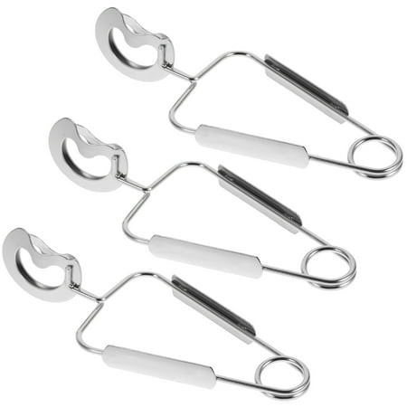 

3Pcs Stainless Steel Snail Tong Escargot Tong Food Serving Clip Clamp Tableware