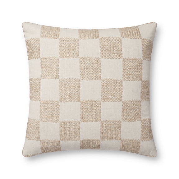 Loloi PLL0123 Beige 22'' x 22'' Decorative Pillow