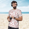 thumbnail image 4 of Wukai Baseballs Print Men's Short-Sleeved Mesh T-Shirt,Quick-Dry Short Sleeve Workout T-Shirt-5X-Large, 4 of 8