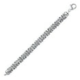 thumbnail image 2 of Silver Jewelco London Chunky Square Byzantine Chain Bracelet 12mm 8.25 inch, 2 of 4
