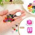 thumbnail image 2 of Uxcell 6mm Crystal Cube Beads, 100 Pcs Square Glass Beads Loose Spacer Beads, Red, 2 of 6