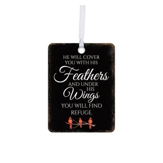 LifeSong Milestones Cardinal Wooden Hanging Ornaments Decor - He Will Cover