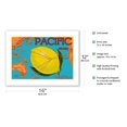 thumbnail image 2 of Pacific Brand - Johnston Fruit Co. - Pacific Ocean Map Routes - Citrus - Vintage Fruit Crate Label c.1917 - Bamboo Fine Art 290gsm Paper (Unframed) 12x16in, 2 of 4