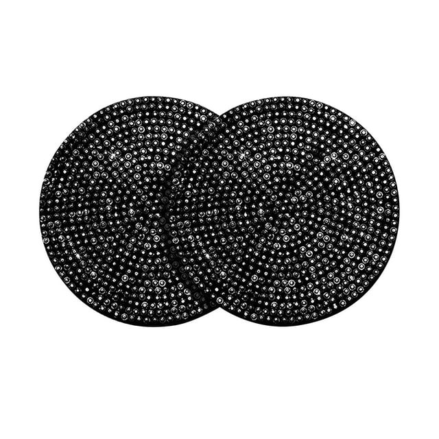 Heiheiup Car Cup Fancy Diamond Holder Cup Coastered 2 Pack 7CM Diameter Non Slip Universal Insert Cup Mat
