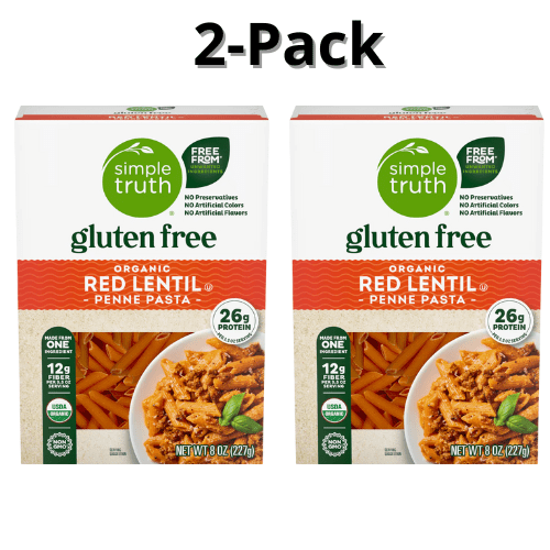 Simple Truth Gluten Free Organic Red Lentil Penne Pasta,8 oz ,2-Pack