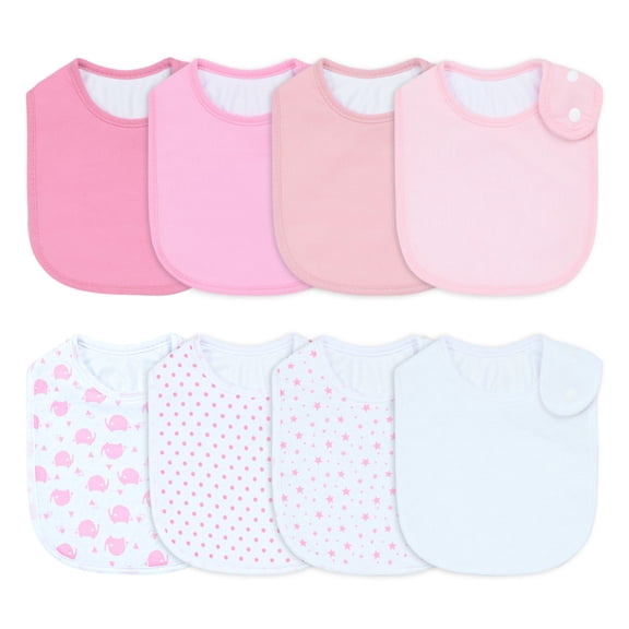 8-Pack Waterproof Baby Bibs for Boys & Girls Soft and Absorbent Bandana Drool Bibs Set for Infant 0-12 Months