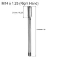 thumbnail image 2 of Uxcell Metric Thread Tap M14 x 1.25 H2 200mm Extra Long Straight Flute Tapping Threading Tool, 2 of 6