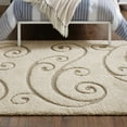 thumbnail image 7 of Modway Jubilant Sprout Scrolling Vine 8x10 Shag Area Rug in Creame and Beige, 7 of 7