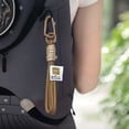 thumbnail image 5 of YYV Copper Double Key Ring Keychain Dual Buckle Brass-Look Key Holder Labeled Tag Durable Metal Key Fob Rustic Finish Easy Attach Key Organizer for Home Car Office, 5 of 5