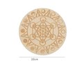 thumbnail image 2 of Sous-verres en Bois sous-Verres Lotus Ensemble de 10 10x10 cm Motif Géométrique, 2 of 5