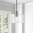 thumbnail image 1 of Henn & Hart PD0098 Henri Polished Nickel & Clear Glass Pendant, 1 of 6