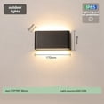 thumbnail image 2 of Aplique de Pared LED Lámpara de Pared Exterior Impermeable Lámparas de Pared para Interiores Accesorios de Iluminación Sala de Estar Dormitorio Pasillo Corrido Negro M, 2 of 5