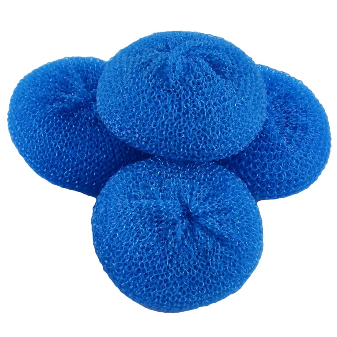 Unique Bargains 5pcs Dish Pot Pan Plastic Mesh Scouring Cleaning Scrubber Pad Blue