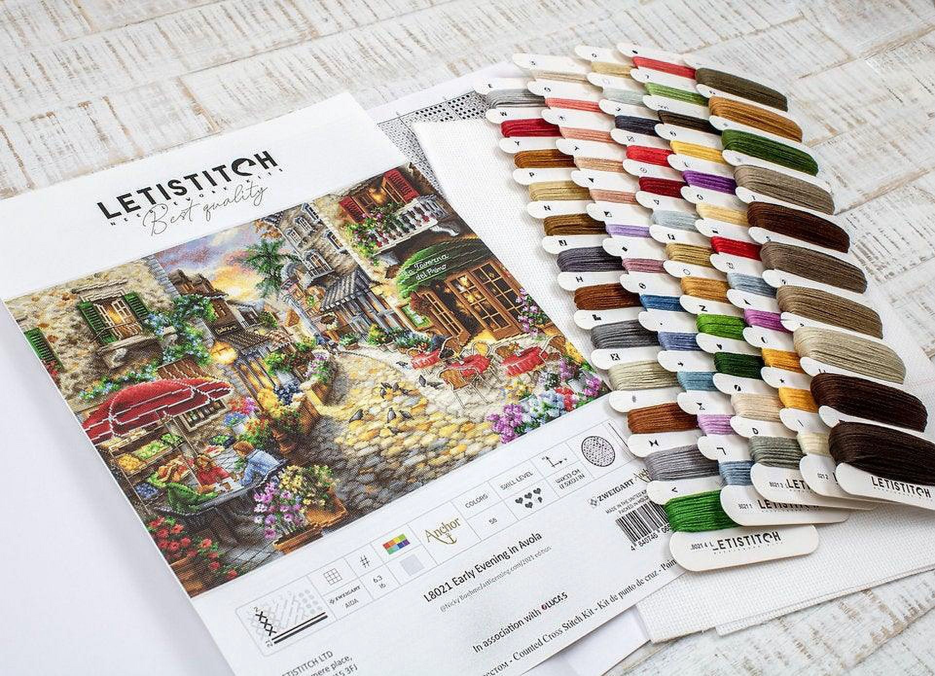 Letistitch Early Evening in Avola Counted Cross-Stitch Kit