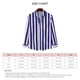 thumbnail image 5 of Camisa a rayas para hombre, manga larga, cuello vuelto, blusa holgada con botones para uso diario y trabajo, 5 of 5