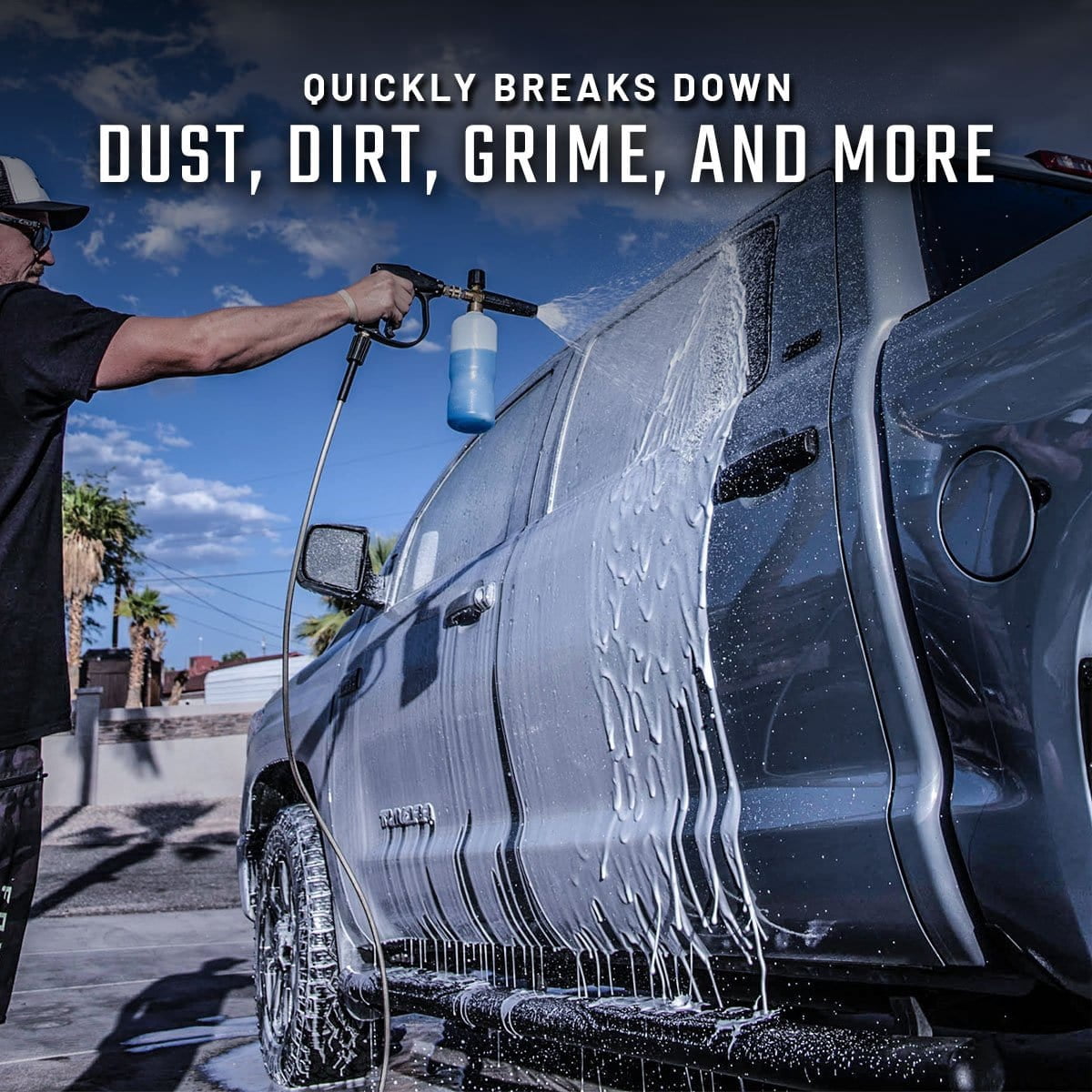 Slick Products Wash & Wax Foam Shampoo Cleaning Solution for Car, Truck, RV, & Boat, 32 fl oz