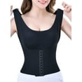 thumbnail image 1 of Franhais Womens Breathable Shapewear 4 In 1 Solid Color Front Buckle Corset Plus Size Chest Support Body Slimming Waist Trainer, 1 of 8