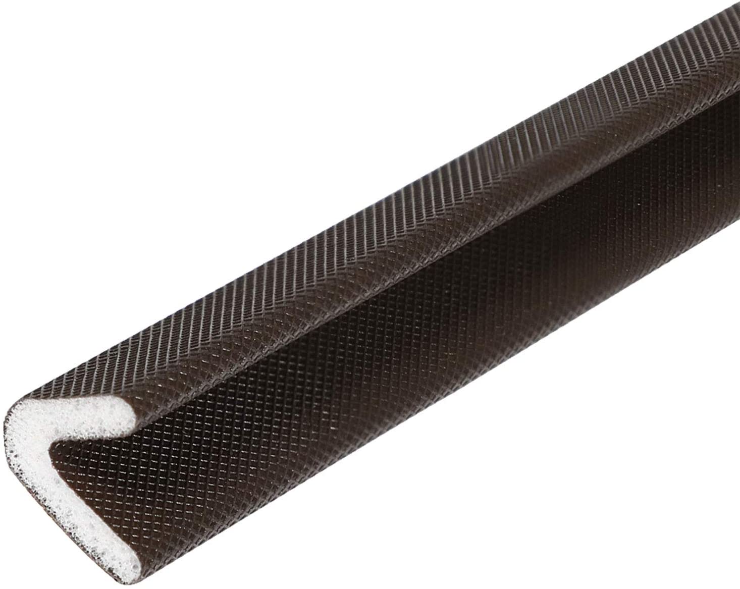 V Shape Weatherstrip Brown, 1/2 Inch Wide X 19 Feet Long, Adhesive