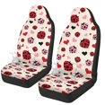 thumbnail image 4 of Jeiento Ladybug Car Seat Covers Breathable Front Seat Cover Love Heart Anti-Slip Back Fabric Waterproof Car Seat Cover Easy to Install Universal for Cars Truck SUV Van, 4 of 7
